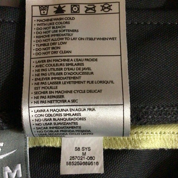 Nike Pants Women’s M Medium 8 10 Gray Striped Cropped Capri Active Wear Athletic - Picture 8 of 10